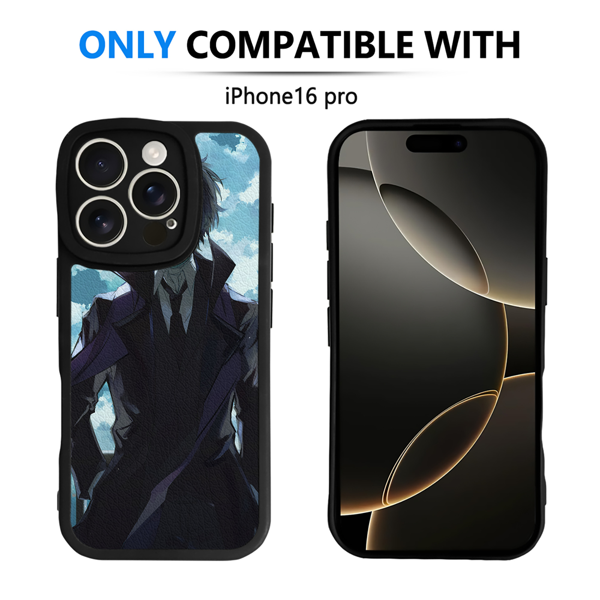 （画像用） 文豪ストレイドッグス Bungo Stray Dogs 【iPhone 16シリーズ対応】シリコンスマホケース（レザー調） 材質：シリコン